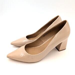 Abound Abadury Block Heel Pointed Toe Pump Women's Beige Size US11M EU42